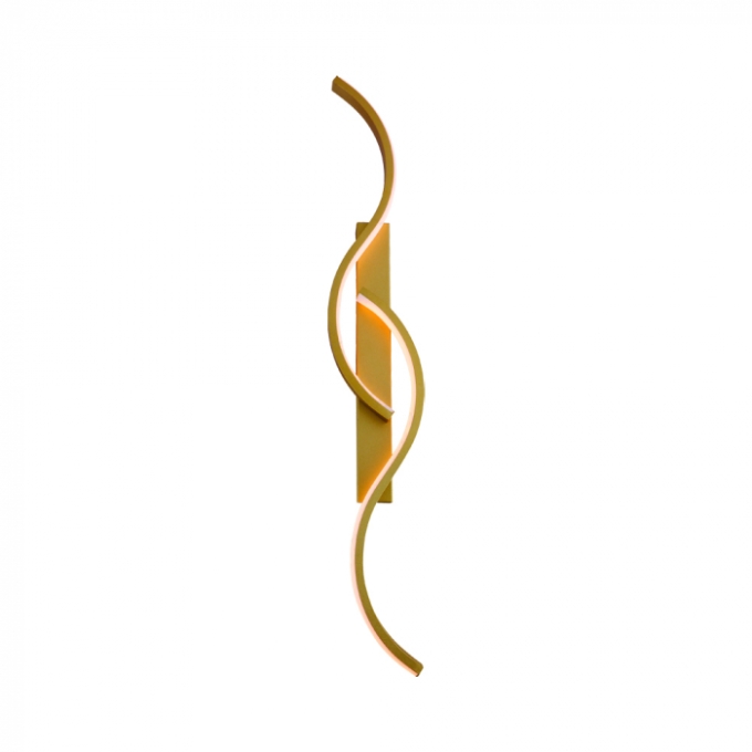 Arandela Sindora 20 watts 3000K Alumínio Dourado e Silicone 740x110x50mm QB05303

