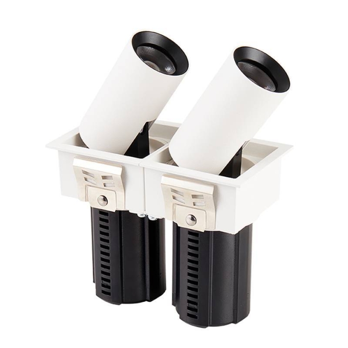 Embutido Nordecor Aiva Duo 14 watts 2700K 24° Branco Ø117x63x66mm IRC97 Bivolt 6481