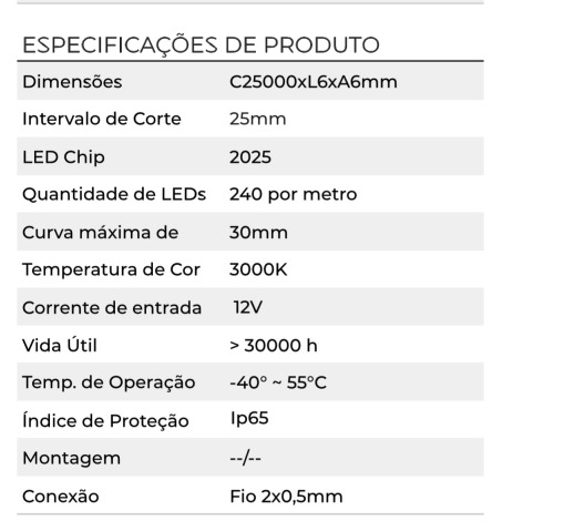 MiniNeon Flex Alpertone 6x6mm 3000K 8w/mt 12V 240 leds/mt IP65 (Rolo 25 metros) 011197
