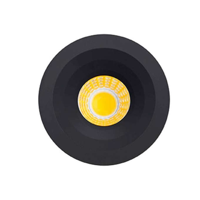 Mini Spot Embutido Nordecor Elysa Redondo 3 watts 3000K Preto Ø46x20mm 6006