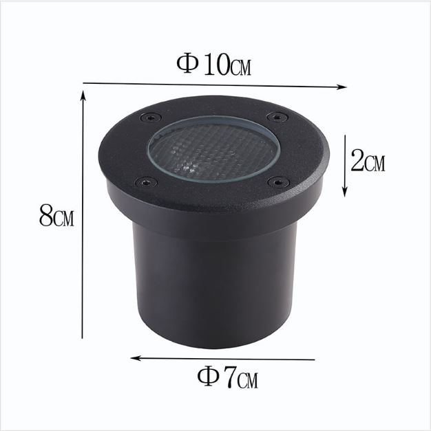 Embutido de Solo Nordecor Venna Of 10 watts 24° IP67 Preto Ø100x80mm 6422