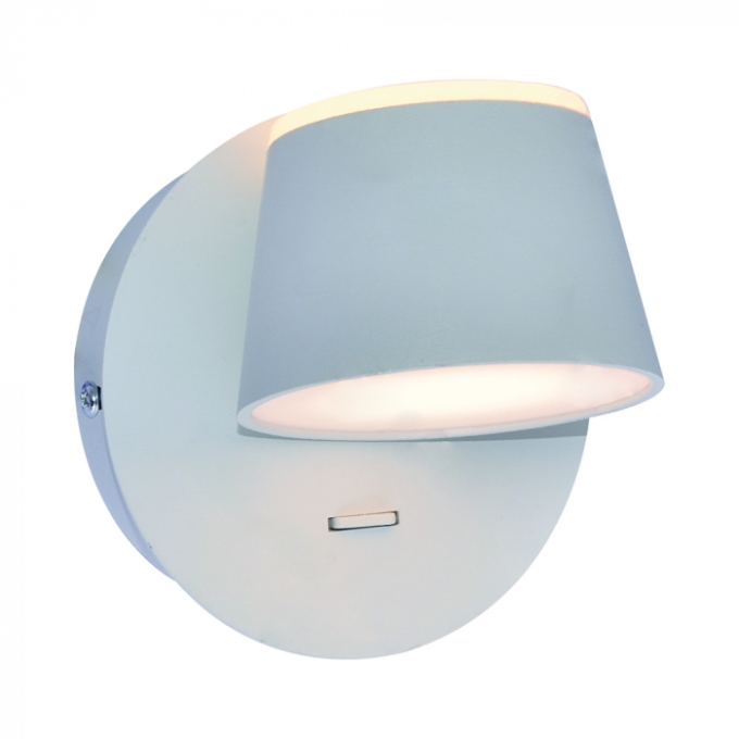 Arandela Sindora 14 watts 3000K Metal Branco e Acrílico Com Interruptor 120x120mm QB05227 PREN

