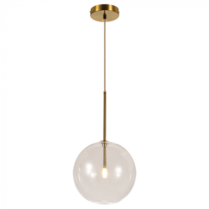Pendente Sindora 5 watts 3000K Metal Bronze e Vidro Transparente Ø250mm DCD04071