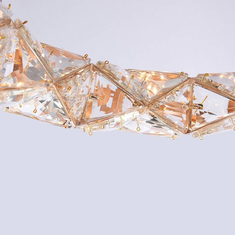 Pendente Nordecor Kazy 38 watts 3000K Ouro Brilho Ø800mm 2882