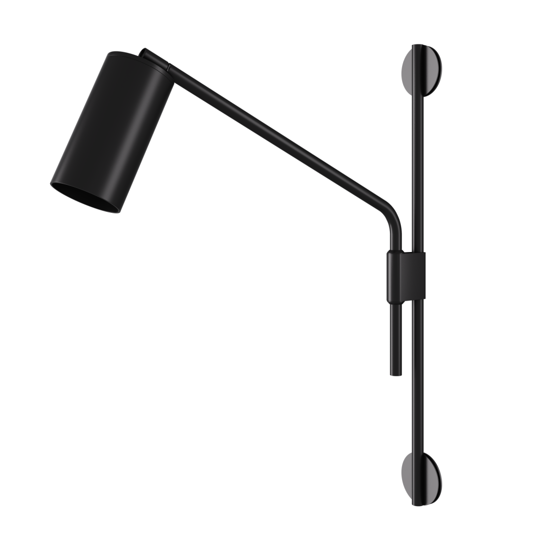 Arandela Foco Metallo Cilindro Articulada Ligação Direta 1L GU10 56x475x500mm AR 127/LD