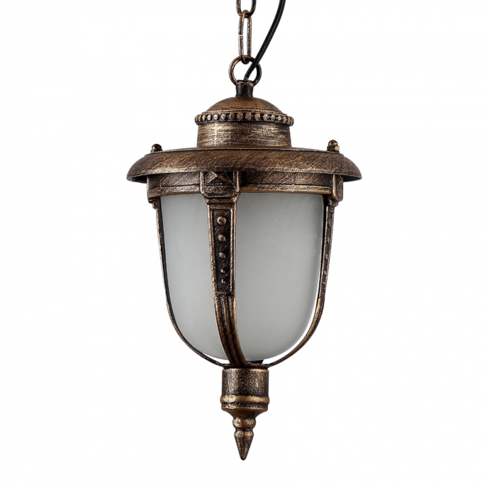 Pendente Biancoluce Modelo Toulouse Alumínio Injetado e Vidro tipo Murano Ouro Velho 1L E27 165x275mm AC210T 