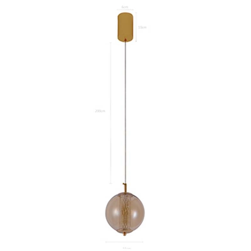 Pendente Nordecor Janni 10 watts 3000K Dourado Fosco Ø150mm 2885