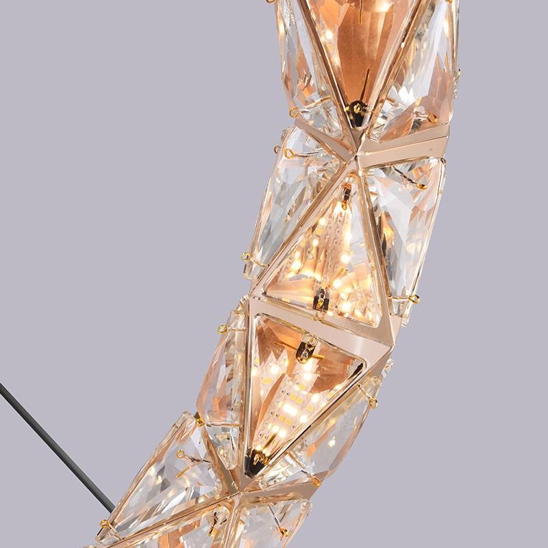 Pendente Nordecor Kazy 38 watts 3000K Ouro Brilho Ø800mm 2882