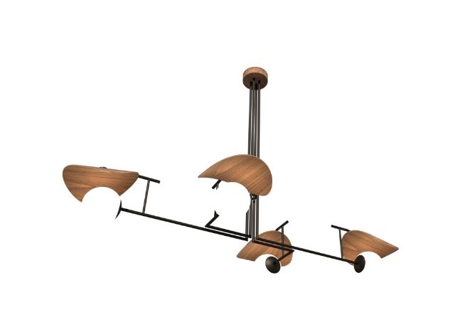 Pendente Fox Lustres Madeira Tune 4L E27 1100x1700x900mm 1305