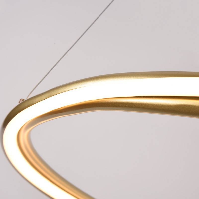 Pendente Nordecor Euni 75 watts 3000K Dourado Fosco Ø800mm 2872