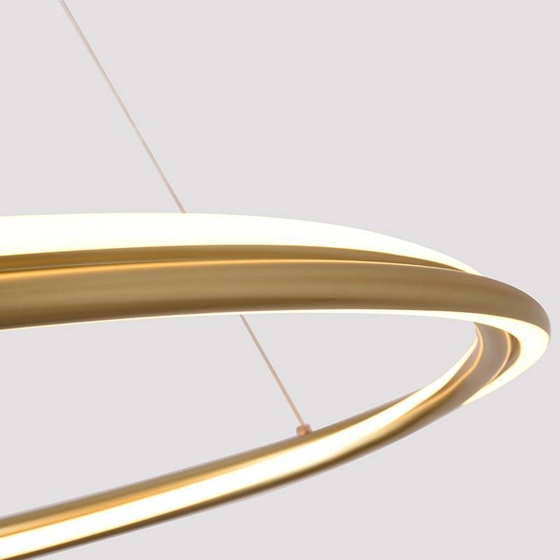 Pendente Nordecor Euni 75 watts 3000K Dourado Fosco Ø800mm 2872