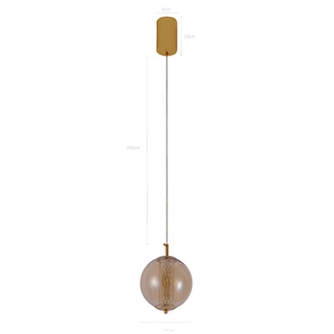 Pendente Nordecor Janni 10 watts 3000K Dourado Fosco Ø150mm 2885
