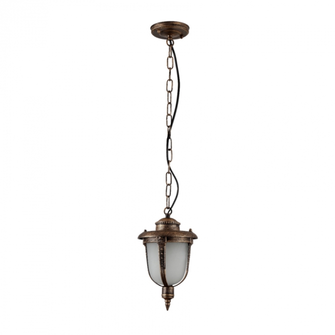 Pendente Biancoluce Modelo Toulouse Alumínio Injetado e Vidro tipo Murano Ouro Velho 1L E27 165x275mm AC210T 