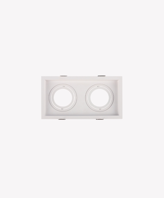 Spot Embutido Duplo Recuado Opus LED 2L Dicroica MR16 Branco 106x190x37mm OPS 82406