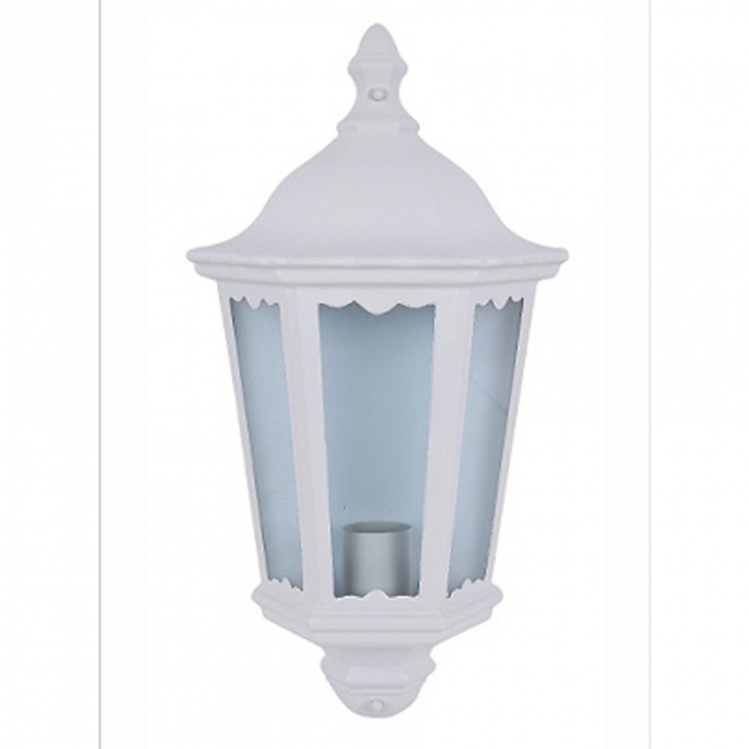 Arandela Biancoluce Colonial Nimes Alumínio Base em Aço e Vidro Transparente Branco 1L E27 115x240x430mm AC277K 