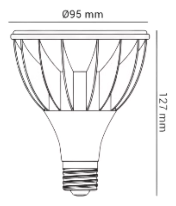 Lâmpada Opus LED PAR30 CDMR 28 watts IRC95 4000K 24° Bivolt OPS 85049