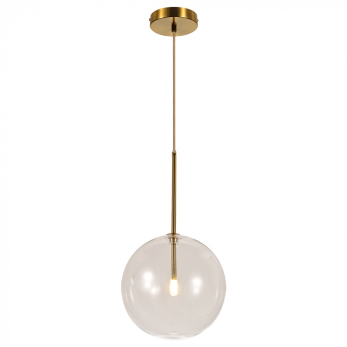 Pendente Sindora 7 watts 3000K Metal Bronze e Vidro Transparente Ø300mm DCD04072