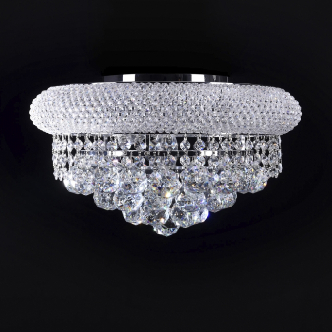 Pendente Biancoluce Imperial Belvedere Cristal K9 Transparente 6L E14 Ø400x250mm P040-06 