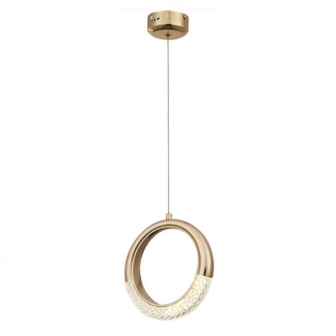 Pendente Sindora Metal Dourado e Acrílico 5 watts 3000K 200mm DCD02116