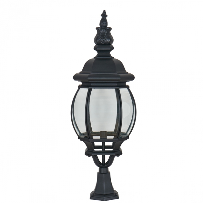 Balizador Biancoluce Lille Alumínio Injetado e Vidro Bisotê Preto Fosco 1L E27 Ø410x1180mm AC201C-XG