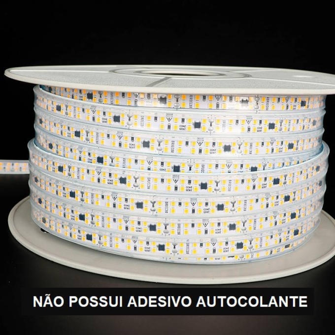 Fita de LED Siliconada Nordecor 16w/mt 240 leds IP65 11mm 127V 3000K (Rolo 50 metros) 7258
