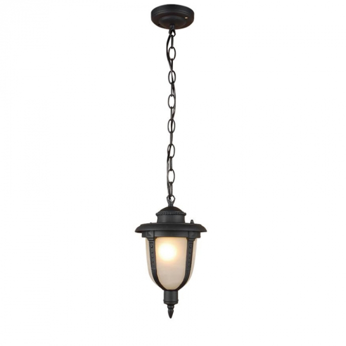 Pendente Biancoluce Modelo Toulouse Alumínio Injetado e Vidro tipo Murano Preto Fosco 1L E27 165x275mm AC210T