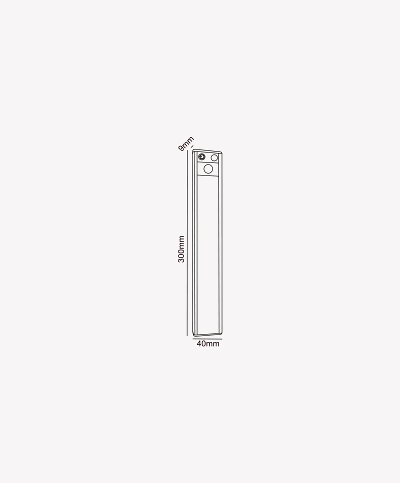 Luminária Opus LED Filetto Com Sensor de Presença 1,5 watts 2700/4000/6500K 5V 300mm OPS 82857