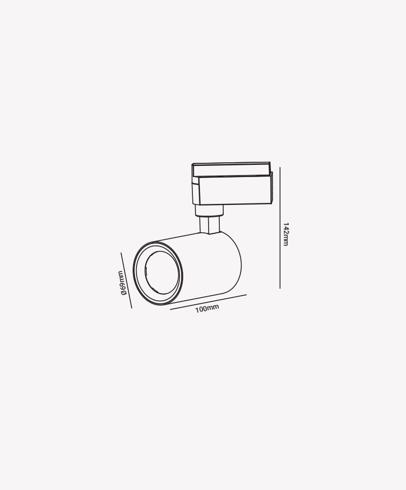 Spot para Trilho Opus LED 10 watts 6500K Branco Bivolt Ø69x100mm OPS 80105