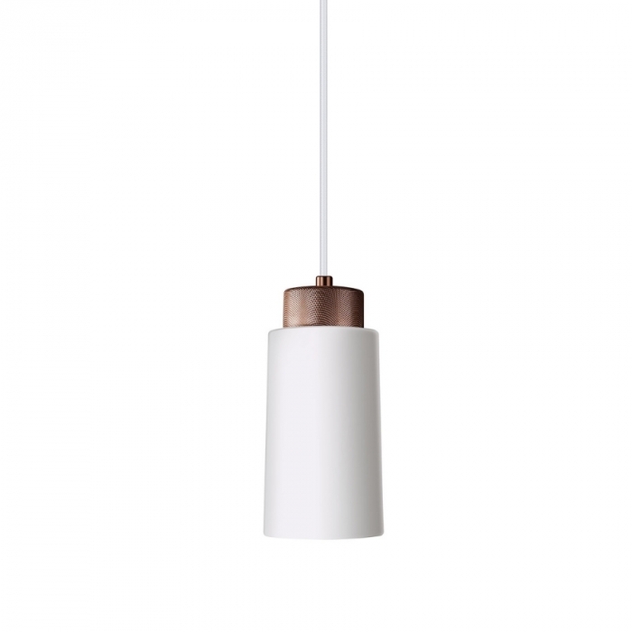 Pendente Flavo Bronzo Metal Branco Texturizado Metal Perfurado Bronze 1L E27 Ø117X253mm FP1080BT