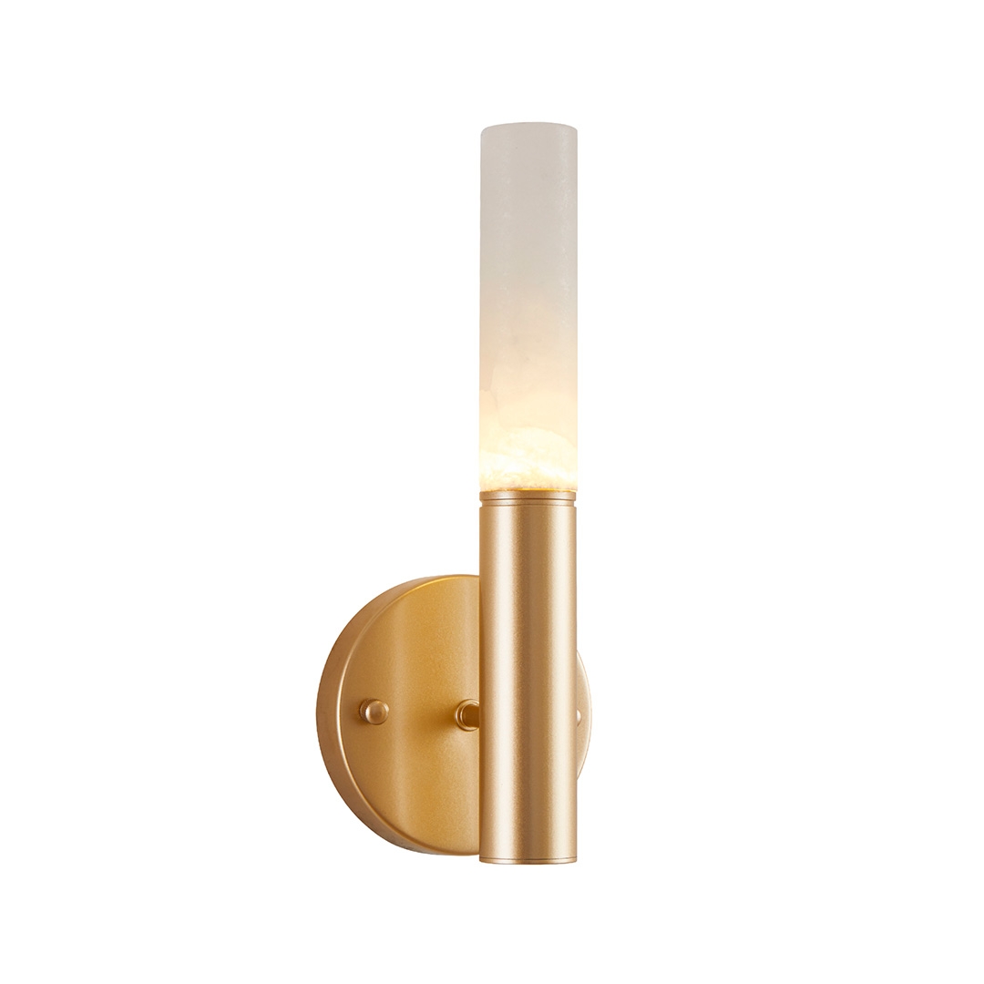 Arandela Nordecor Zana 3 watts 3000K Ouro Champagne e Mármore IP20 Bivolt 300x120x40mm 2920