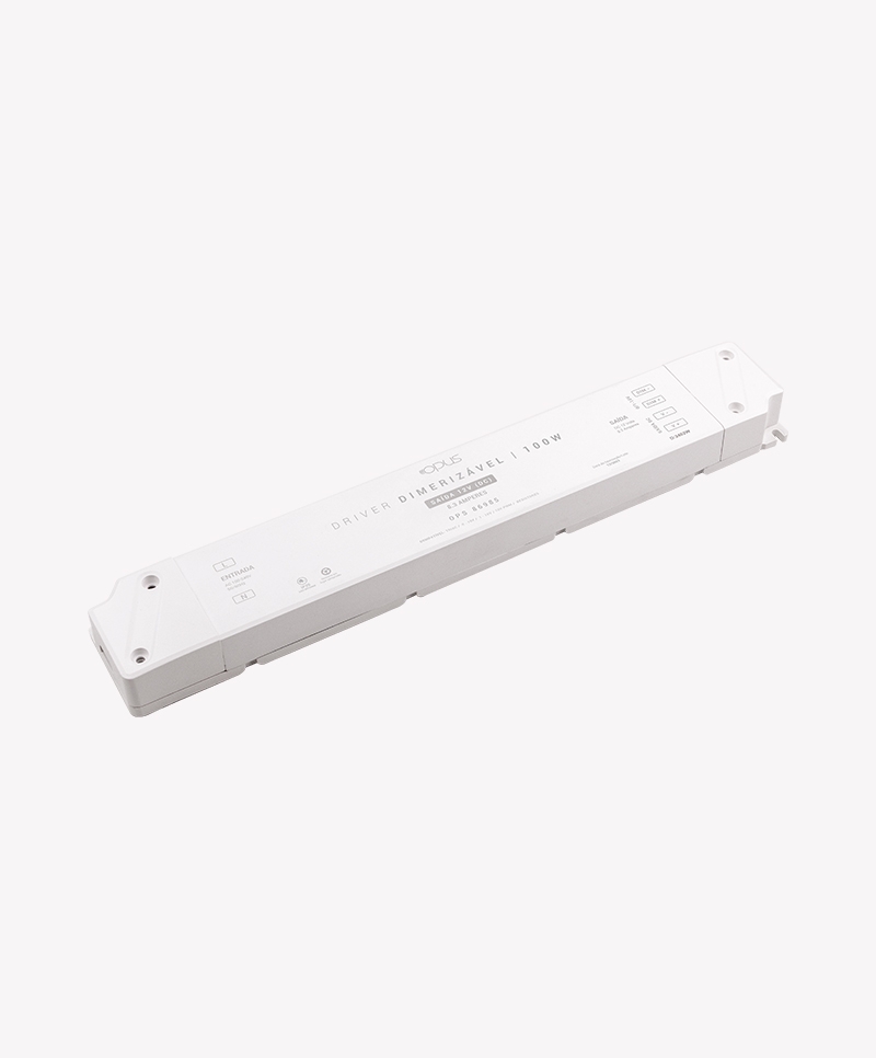 Fonte 12V Opus 100 Watts 8,3A IP20 Dimerizavel 273x43x23mm OPS 86985