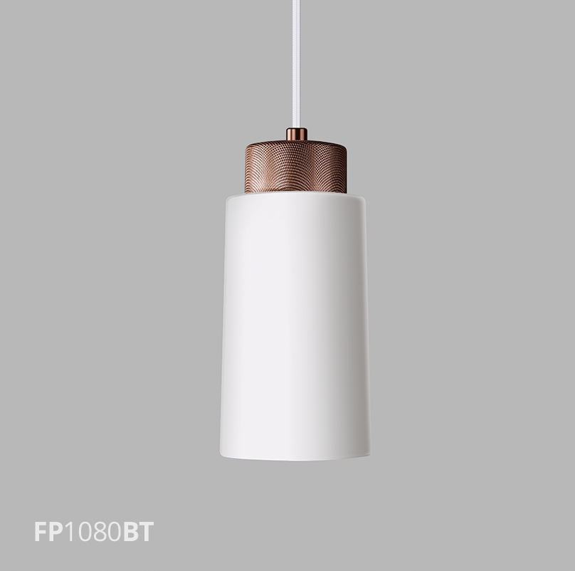 Pendente Flavo Bronzo Metal Branco Texturizado Metal Perfurado Bronze 1L E27 Ø117X253mm FP1080BT