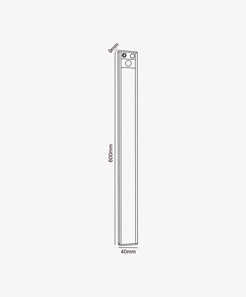 Luminária Opus LED Filetto Com Sensor de Presença 3 watts 2700/4000/6500K 5V 600mm OPS 82864