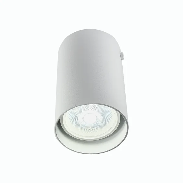Spot Sobrepor Redondo Eisen Alumínio Branco 1L MR16 Dicróica Ø65x80mm EM250