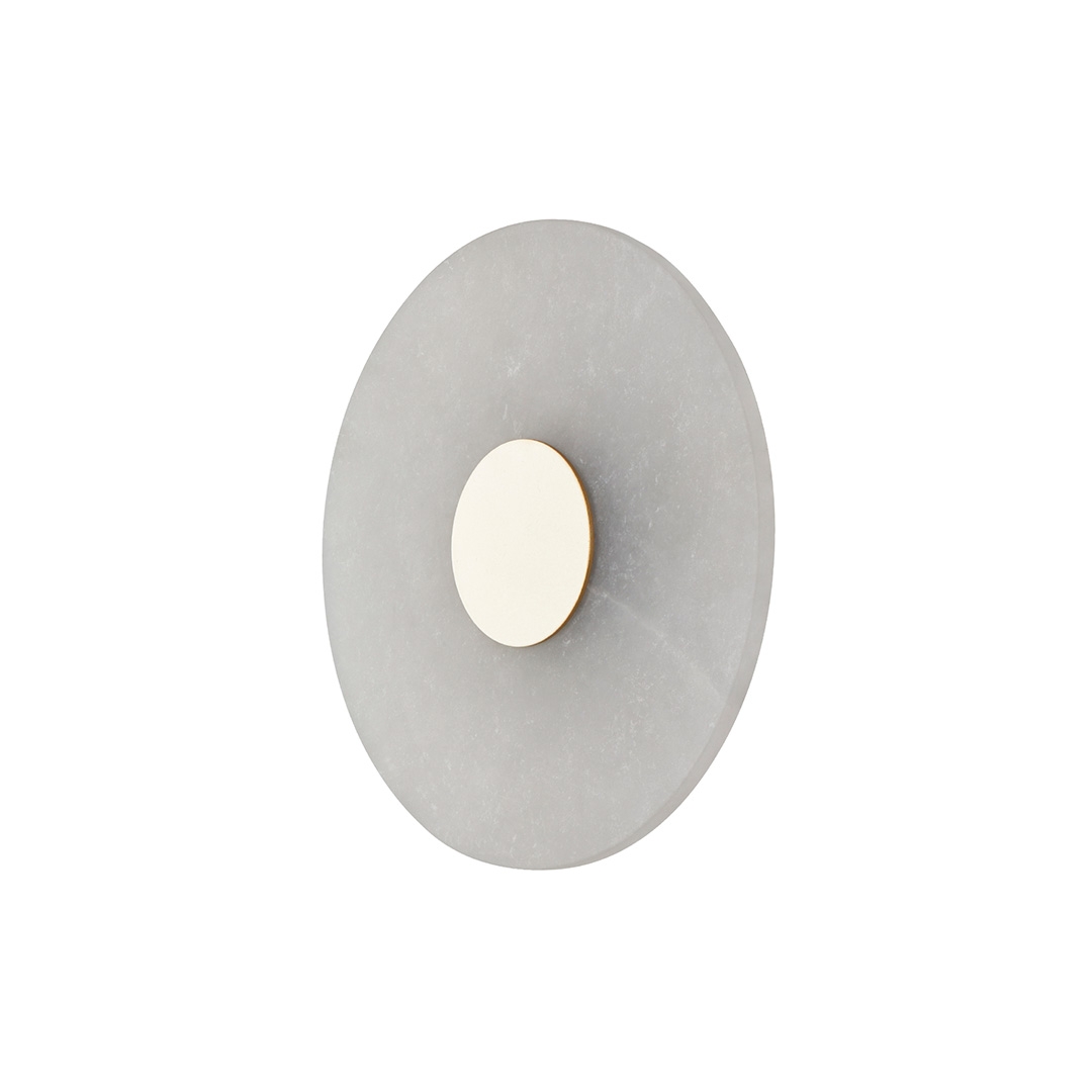 Arandela Nordecor Jony 5 watts 3000K Ouro Champagne e Mármore IP20 Bivolt Ø250x60mm 2924