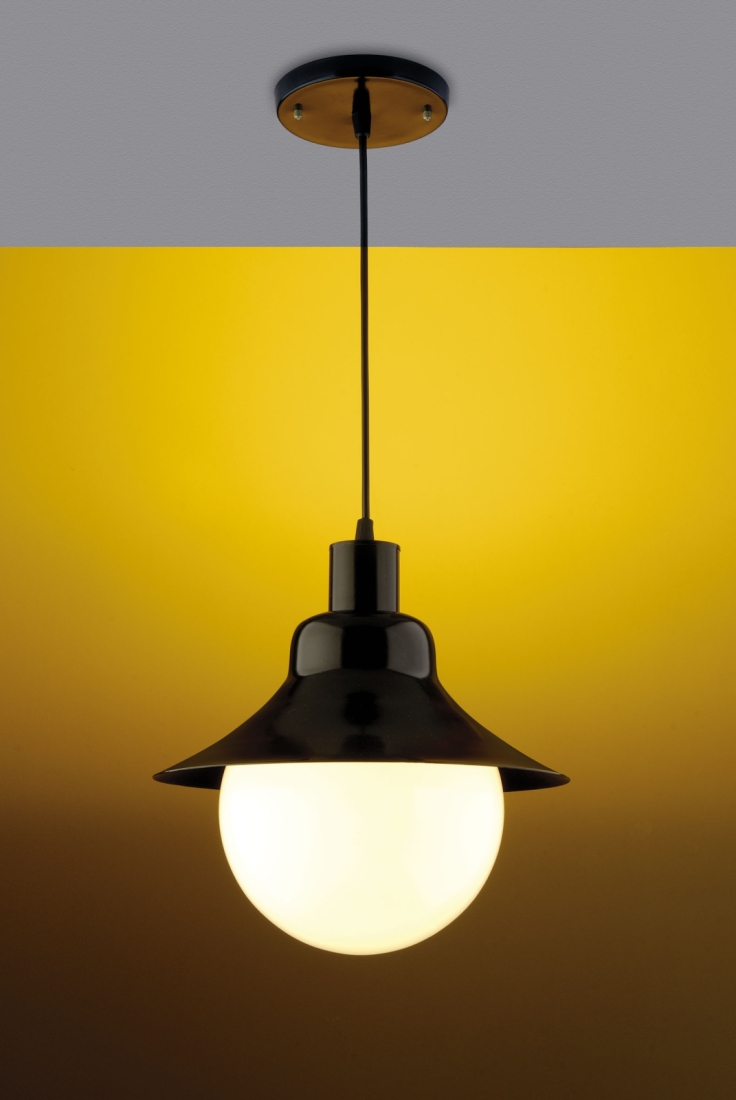 Pendente Ideal Saturno Aço Fosfatizado e Globo em Polietileno 1L E27 920X290X120mm 728 C/GP