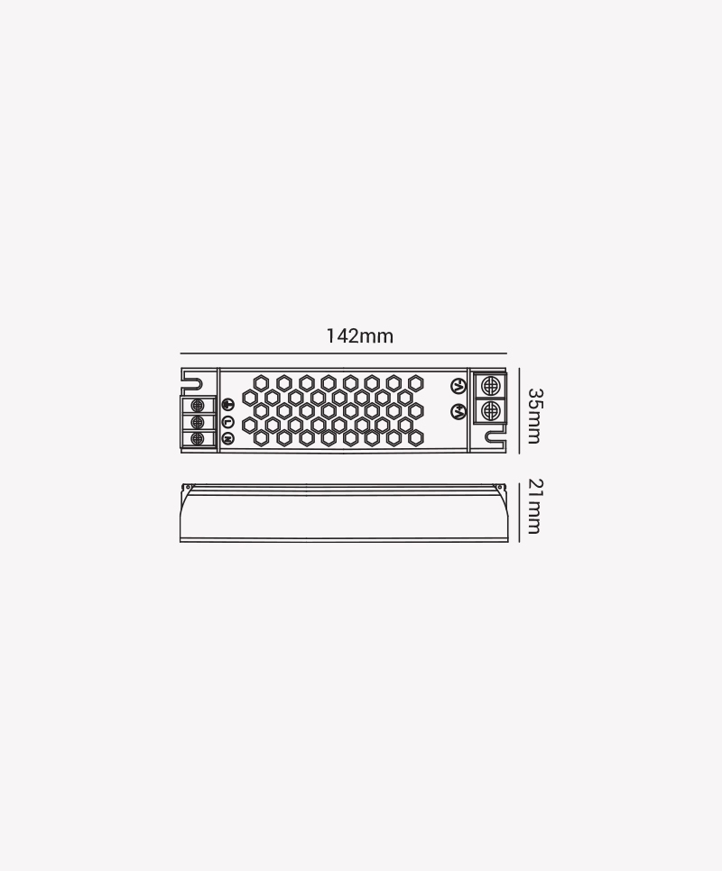 Fonte 12V Opus Chaveada 60 Watts 5A IP20 Bivolt 142x35x21mm OPS 86855