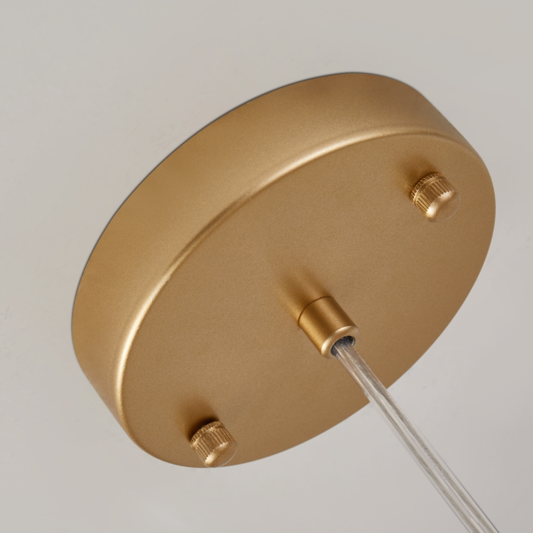 Pendente Nordecor Zana 3 watts 3000K Ouro Champagne e Mármore IP20 Bivolt Ø40x300mm 2921