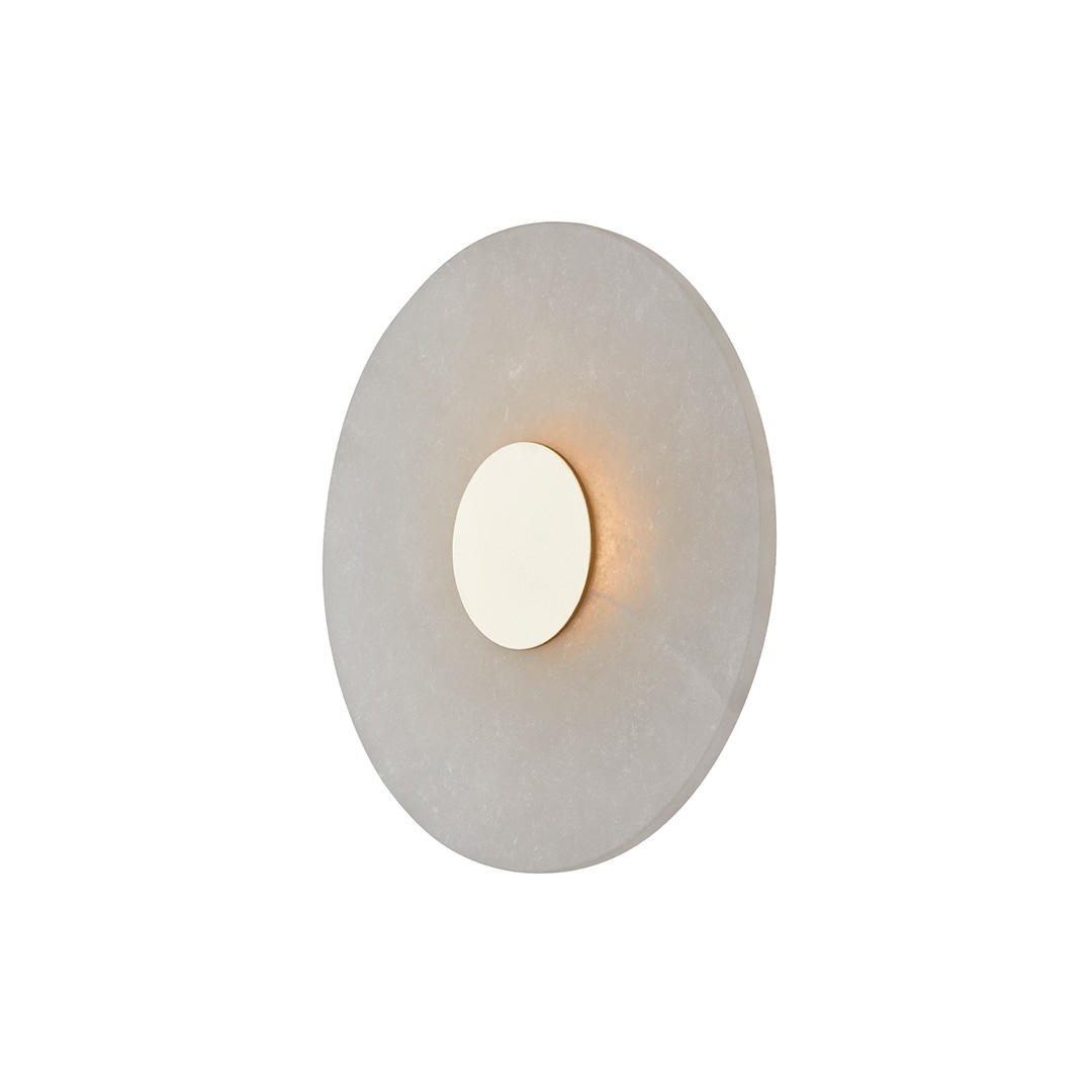 Arandela Nordecor Jony 5 watts 3000K Ouro Champagne e Mármore IP20 Bivolt Ø250x60mm 2924