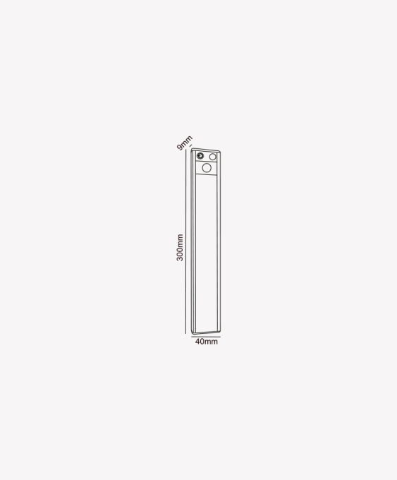 Luminária Opus LED Filetto Com Sensor de Presença 1,5 watts 2700/4000/6500K 5V 300mm OPS 82857