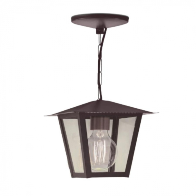 Pendente Ideal Colonial Alumínio e Vidro Transparente 1L E27 330X200X200mm LA-4-C VT