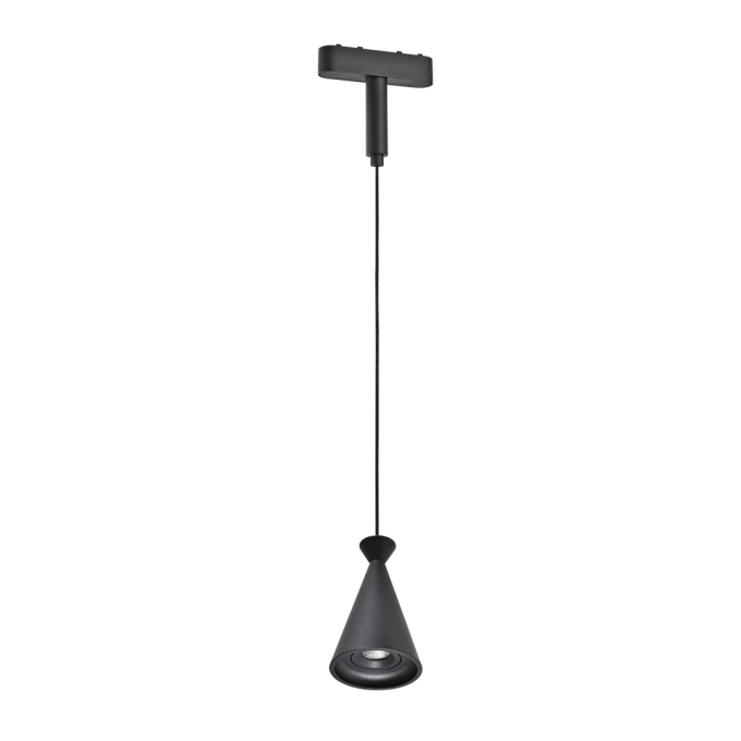 Pendente Magnético Nordecor Kay Lob 6,5 watts 3000K 48V  IRC90 24° Preto Ø60x82x1500mm 2847