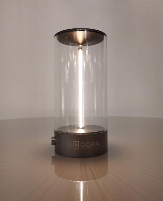 Abajur Sindora Preto USB Bateria Recarregável 3 watts 3000K Bivolt Ø85x140mm DCY02521
