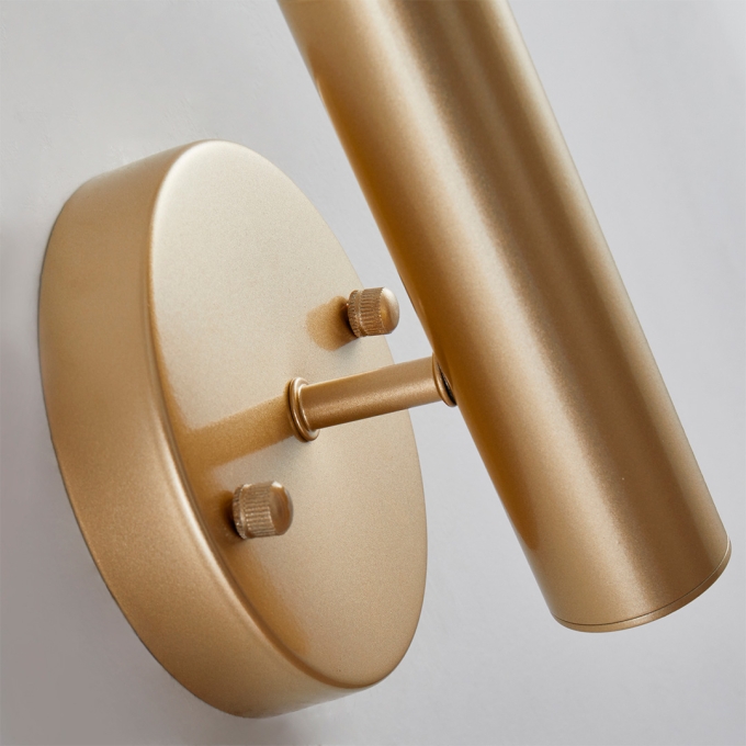 Arandela Nordecor Zana 3 watts 3000K Ouro Champagne e Mármore IP20 Bivolt 300x120x40mm 2920