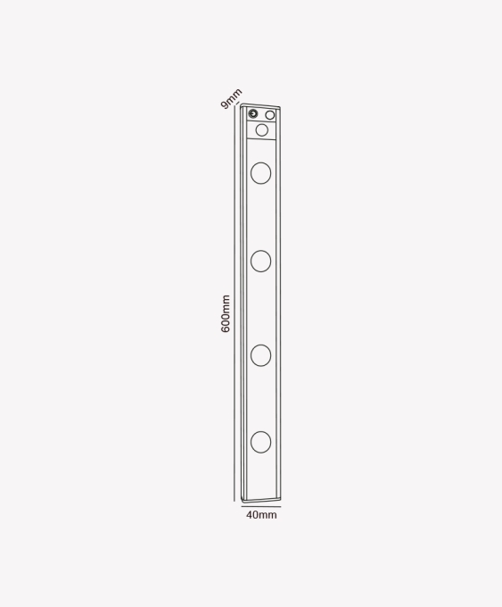 Luminária Opus LED Filetto Com Sensor de Presença 2 watts 2700/4000/6500K 5V 60° 400mm OPS 86381