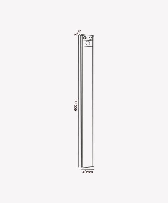 Luminária Opus LED Filetto Com Sensor de Presença 3 watts 2700/4000/6500K 5V 600mm OPS 82864