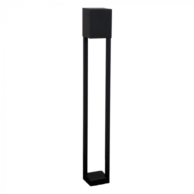 Poste Balizador Ideal Retangular Externo Alumínio 1L GU10 600X76X76mm PA-406