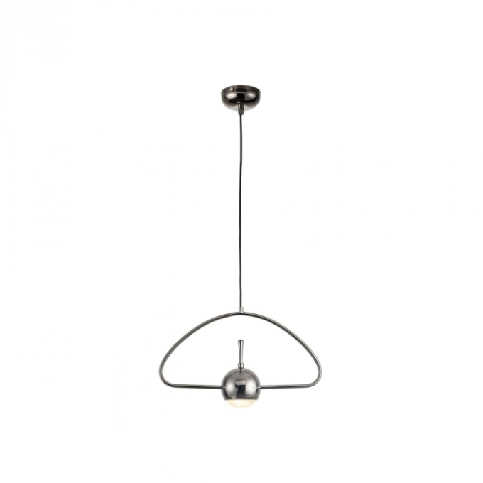 Pendente Flavo Anelli Metal Preto Perolizado e Difusor em Vidro 5 watts 3000K 255X400X100mm FP1160PP