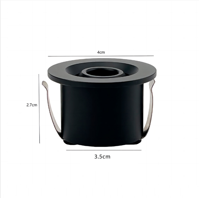 Mini Spot Embutido Nordecor Ollo 1 watts 3000K 15° Preto Ø40x27x35mm IRC90 Bivolt 6541