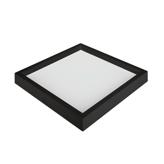 Painel Sobrepor Quadrado Nordecor Kais 36 watts 3000K Preto Bivolt 400x400mm 4270